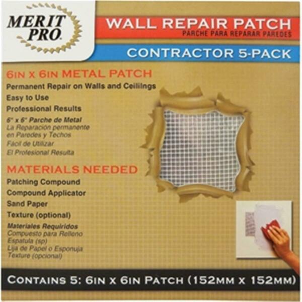 Merit Pro 6 X 6 In. Contractor Wall Repair Patch, 5Pk 652270032210